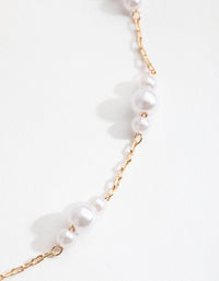 Gold Tripple Pearl Station Choker - link has visual effect only