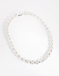 Silver Plated Rolo Chain Necklace - link has visual effect only