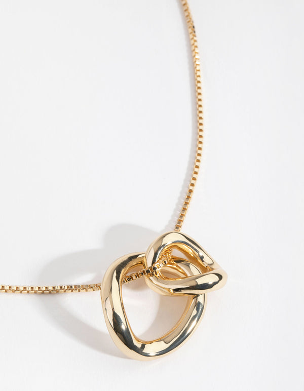 Gold Plated Swirl Pendant