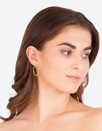 Gold Plated Large Hoop Earrings - link has visual effect only