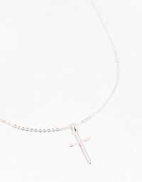 Silver Plated 45cm Cross Necklace - link has visual effect only