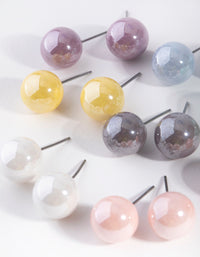 Matte Ball Stud Earring 8-Pack - link has visual effect only