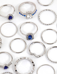 Silver Royal Blue Ring 24-Pack - link has visual effect only