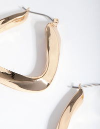 Gold Twisted Tri Hoop Earrings - link has visual effect only