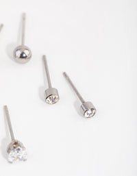Titanium Love Stud Pack Earrings - link has visual effect only