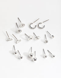 Silver Mini Hoop & Stud 8-Pack Earring - link has visual effect only