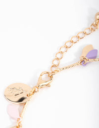 Gold Matte Pastel Leaf Anklet - link has visual effect only