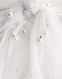 Pearl Detail Mesh Bow Clip - link has visual effect only