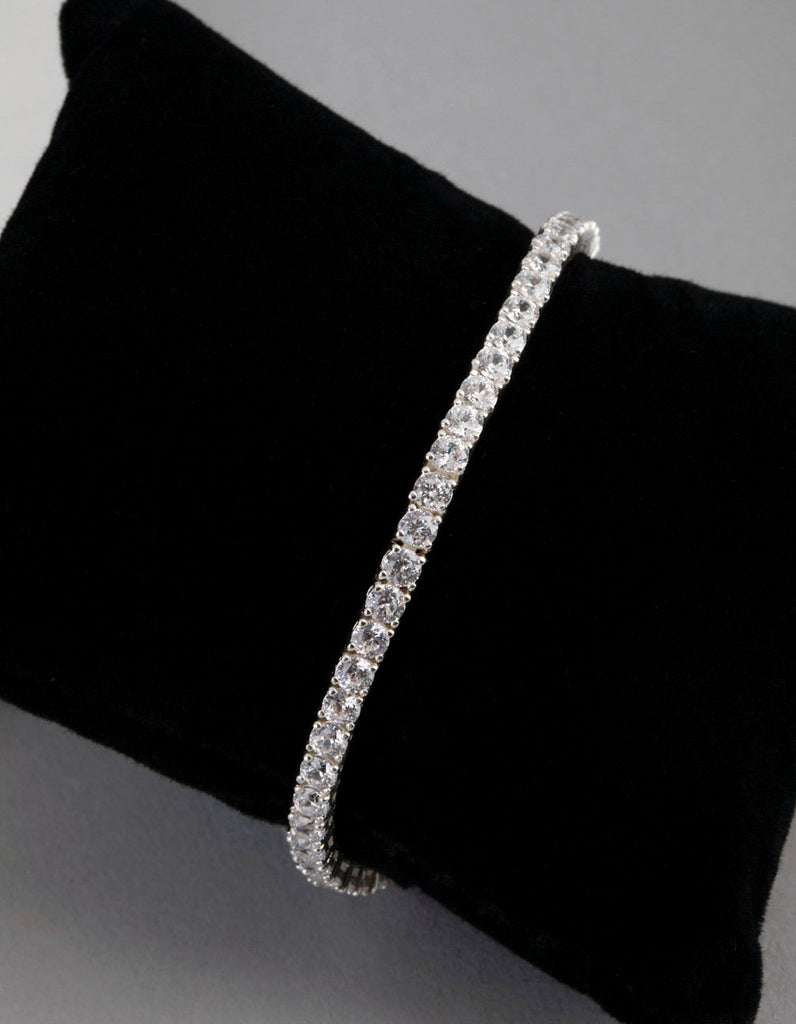 Sterling Silver Cubic Zirconia Tennis Bracelet