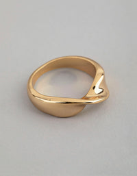 18ct Gold Plated Brass Twisted Ring - link has visual effect only