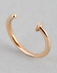 9ct Gold Mini Nail Open Nose Ring - link has visual effect only