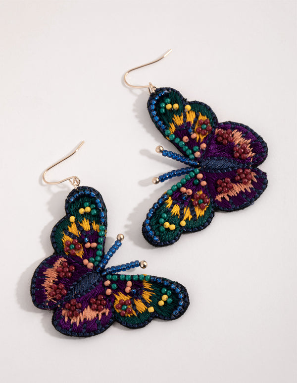 Mixed Statement Butterfly Earrings