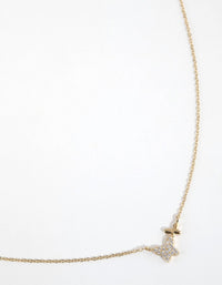 Gold Plated Sterling Silver Pave Butterfly Necklace - link has visual effect only