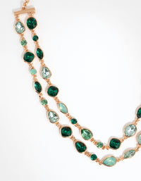 Green Marquise Mix Layered Necklace - link has visual effect only