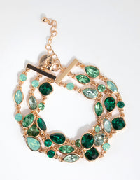 Green Marquise Mix Stone Bracelet - link has visual effect only