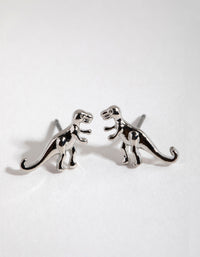 Silver T-Rex Stud Earrings - link has visual effect only