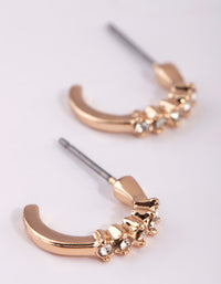 Gold Micro Diamante Hoop Earrings - link has visual effect only