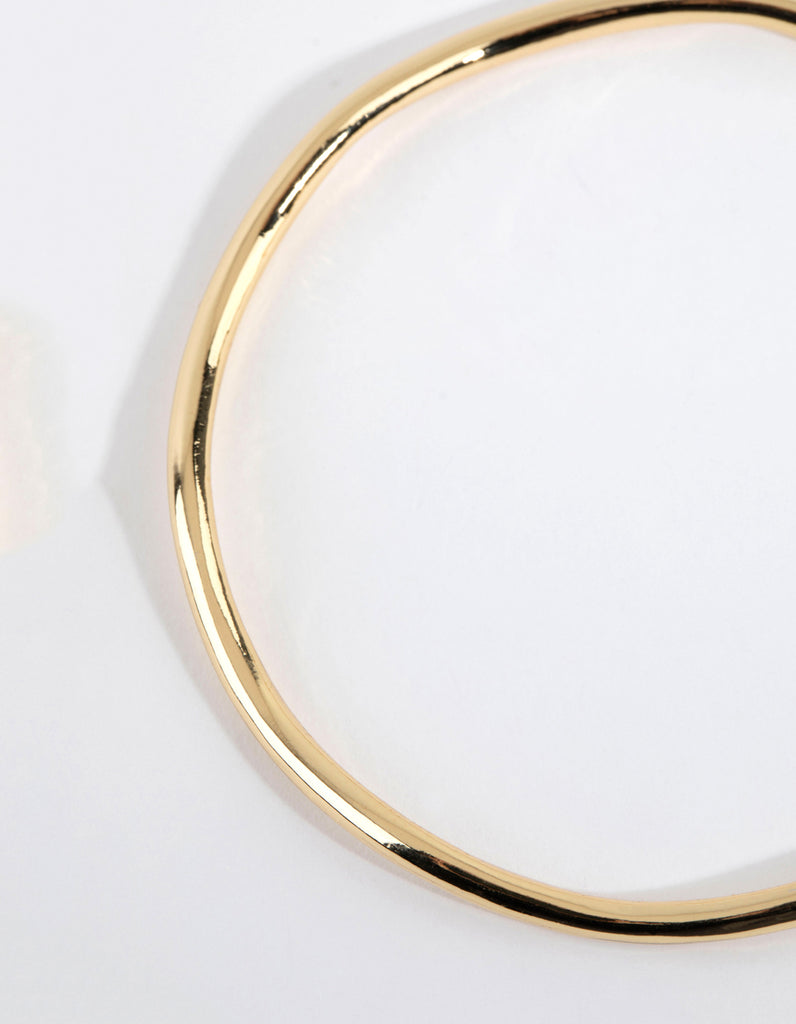 Gold Plated Thin Wavy Bangle