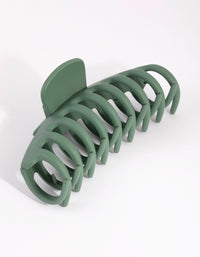 Matte Green Rounded Claw Clip - link has visual effect only