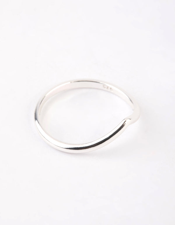 Sterling Silver Midi V Ring