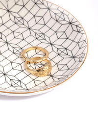 Geometric Ceramic Trinket Tray - link has visual effect only