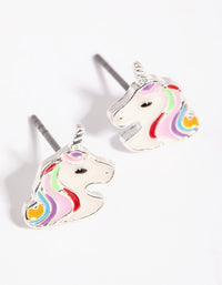 Silver Unicorn Stud Earrings - link has visual effect only