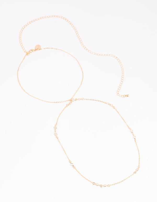 Gold Cubic Zirconia Waist Chain