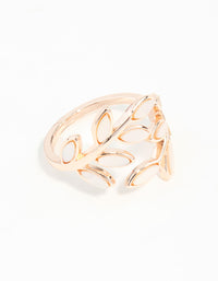 Rose Gold Pink Enamel Butterfly Ring - link has visual effect only