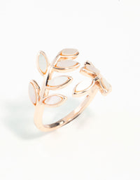 Rose Gold Pink Enamel Butterfly Ring - link has visual effect only