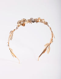 Antique Gold Bee & Flower Alice Band - link has visual effect only