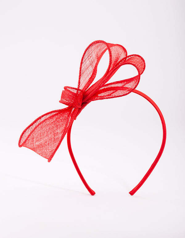 Red Bow Alice Band