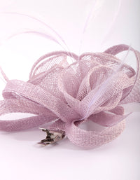 Lilac Swirl & Feather Clip - link has visual effect only