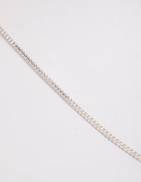 Silver Plated Long Box Chain Necklace - link has visual effect only