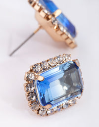 Blue Stone Stud Earrings - link has visual effect only