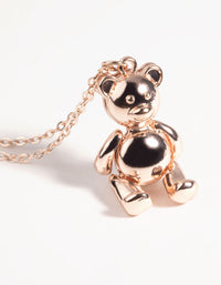 Rose Gold Teddy Bear Necklace - link has visual effect only