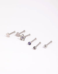 Surgical Steel Mixed Daisy Nose Studs - link has visual effect only