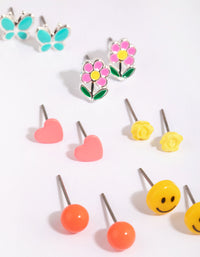 Kids Smile Garden Stud Earring 6-Pack - link has visual effect only