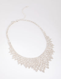 Silver Cup Chain Statement Necklace - link has visual effect only