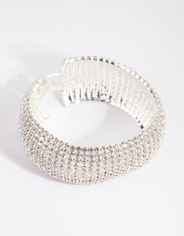 Silver Statement Cup Chain Bracelet