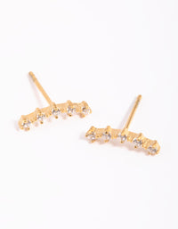 Gold Plated Studs with Cubic Zirconia - link has visual effect only