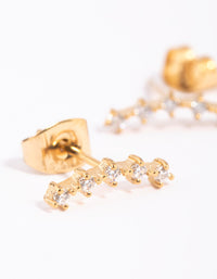 Gold Plated Studs with Cubic Zirconia - link has visual effect only