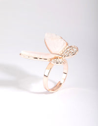 Rose Gold Butterfly Ring - link has visual effect only