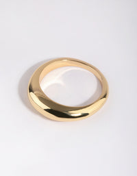 Gold Plated Rounded Ring - link has visual effect only