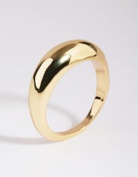 Gold Plated Rounded Ring - link has visual effect only