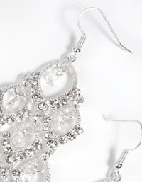 Silver Diamante Teardrop Earrings - link has visual effect only