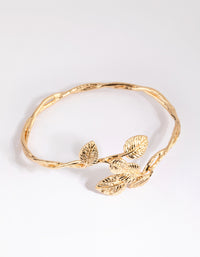 Gold Plated Leaf Cuff Bracelet - link has visual effect only