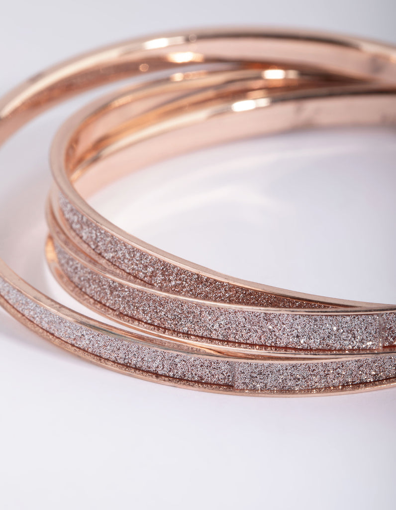 Rose Gold Glitter Bracelet Pack