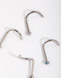 Titanium Nose Stud 4-Pack - link has visual effect only