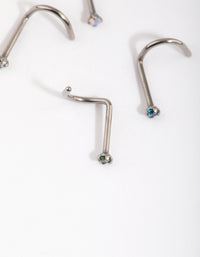 Titanium Nose Stud 4-Pack - link has visual effect only