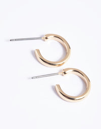 Gold Simple Huggie Hoop Earrings - link has visual effect only